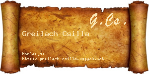 Greilach Csilla névjegykártya